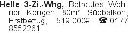 Helle 3-Zi.-Whg, Betreute