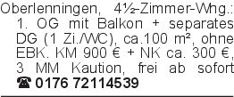 Oberlenningen, 4½-Zimmer-
