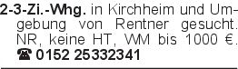 2-3-Zi.-Whg. in Kirchheim