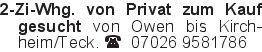 2-Zi-Whg. von Privat zum