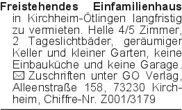 Freistehendes Einfamilien
