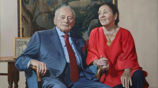 Massimiliano Pirontis Porträt von Reinhold und Carmen Würth hängt in den Räumen der Familie. Foto: Massimiliano Pironti/Sammlung