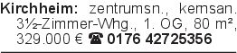 Kirchheim: zentrumsn., ke
