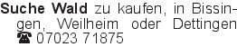 Suche Wald zu kaufen, in