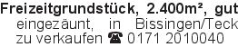Freizeitgrundstück, 2.400