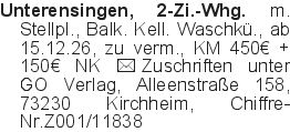Unterensingen, 2-Zi.-Whg.
