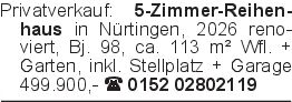 Privatverkauf: 5-Zimmer-R