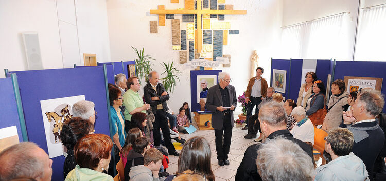 Erffnung Ausstellung Werke von Otto Stach im katholischen Gemeindehaus Sankt Markus