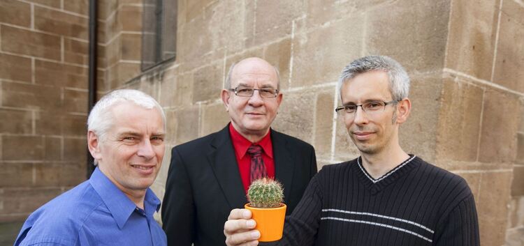 Auf Kuschelkurs haben Thomas Albrecht, Hubert Fischer und Martin Petzold (von links) keine Lust. Deshalb ist ihr Symbol ein Kakt