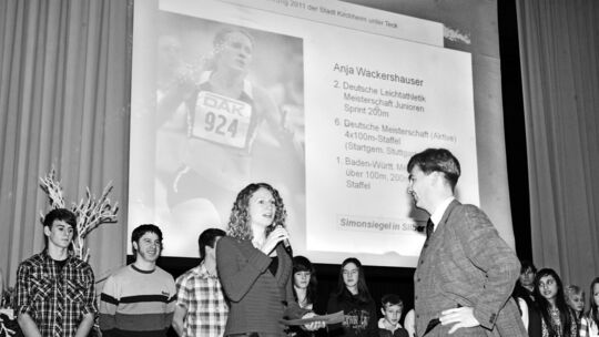 Sportlerehrung 2011 in der Stadthalle, Anja Wacherhauser, Leichtathletik