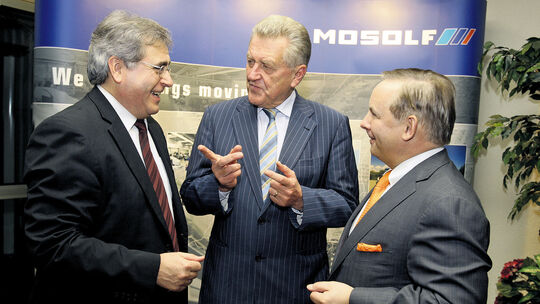 Wirtschaftsminister Ernst PFister (mitte) Rainer Stephan (links) und Dr. Jrg Mosolf