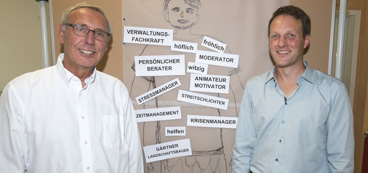 Rektor Ulrich Mathes (links) und sein Nachfolger Christoph Schmitt-Stephan.