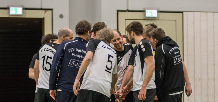 Gemeinsam stark: Die SG-Volleyballer. Foto: Markus Brändli