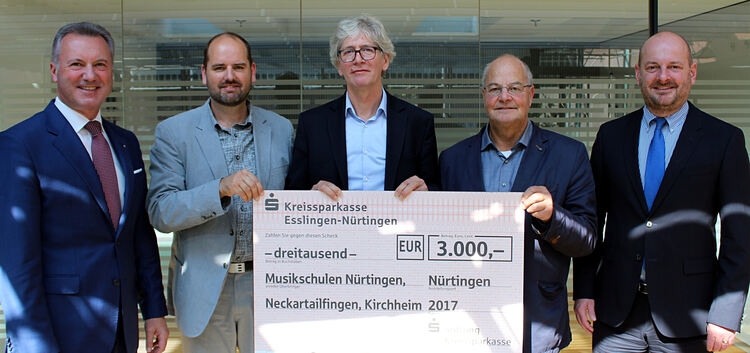 Stiftung Kreissparkasse spendet 3000 Euro an Musikschulen.Foto: pr
