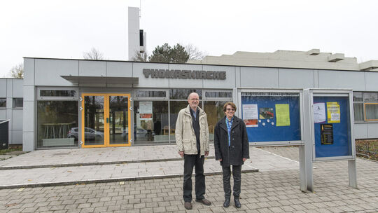 Pfarrer Gottfried Settgast und Marie-Luise Heck. Pfarrer Gottfried Settgast und Marie-Luise Heck.