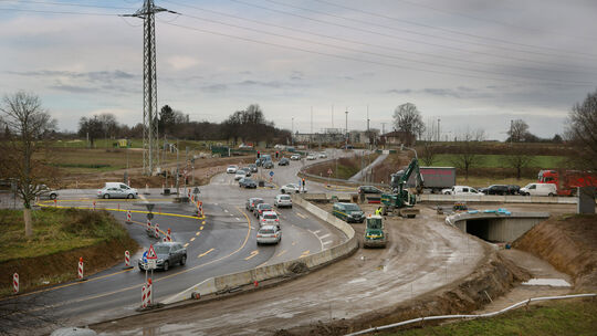 foto: roberto bulgrin15. 12. 2017Esslingen, Baustelle Kreuzung bei Festo zwischen Berkheim / Nellingen / Zollberg