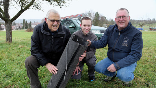 Stefan Würtele (rechts), Jens Polzien (Mitte) und Dieter Schneider machen sich für eine nachhaltige Wiederansiedlung des Steinka