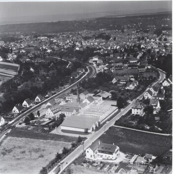Luftbild aus den 50er-Jahren: In der Nachkriegszeit boomte das Geschäft.Foto: Stadtarchiv Kirchheim