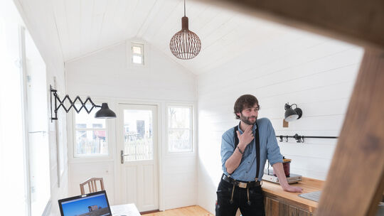 Herr Traub aus Bad Boll hat ein Tiny House gebaut