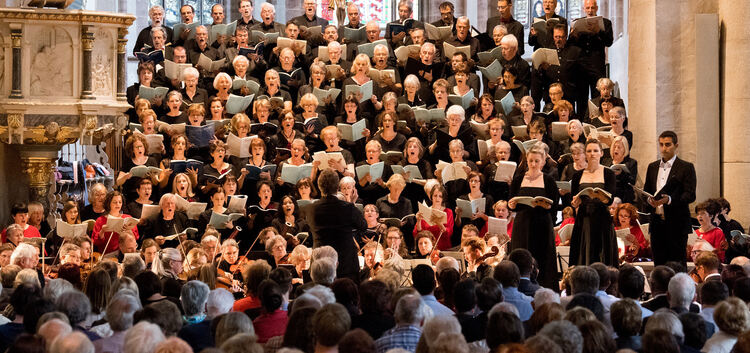 Trotz nur weniger Proben: Die drei Chöre und das Schwäbische Kammerorchester boten eine Meisterleistung. Fotos: Markus Brändli