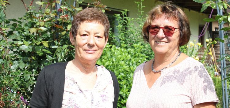 Jutta Kagelmacher (links) und Suse Scheible wollen den Landfrauenverein Hochdorf jünger machen. Fotos: Cornelia Wahl