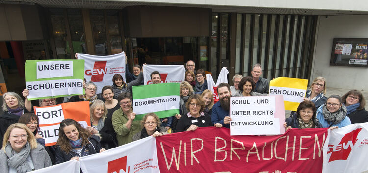 Am Tag zuvor bei der GEW-Veranstaltung in Esslingen: Lehrer sagen, was sie brauchen.Foto: Peter Dietrich