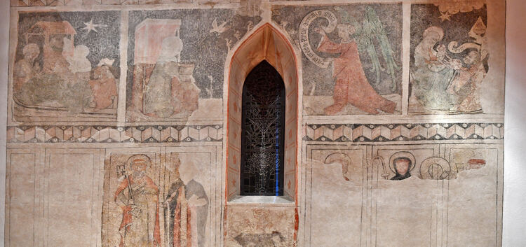 Die Fresken in der Jesinger Petruskirche erschlossen sich den Menschen im Mittelalter noch ohne weitreichende Erklärungen.
