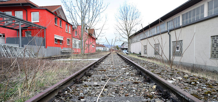 Bis ins Holzmadener Gewerbegebiet reichen die Gleise der stillgelegten Bahnlinie zwischen Kirchheim und Weilheim.Foto: Jean-Luc