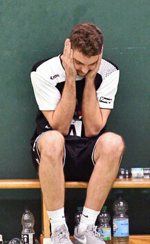 Ein Halbzeit zum verzweifeln: Owens Trainer Marius Dotschkal.