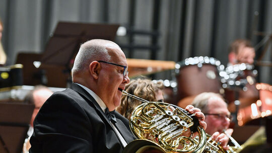 Konzert in der stadthalle von stadtkapelle Kirchheim und Stadtmusik Stockach, Concerto, im Bild Stadtkapelle Kirchheim
