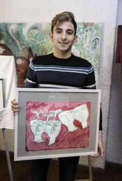 Hatte Spaß beim Malen und Zeichnen: Ahmad, 21 Jahre alt.