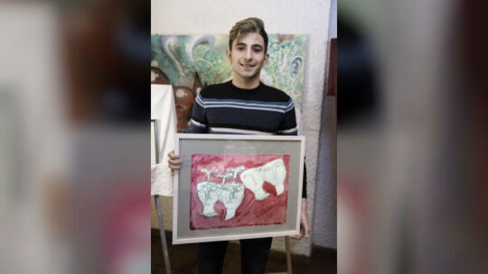 Hatte Spaß beim Malen und Zeichnen: Ahmad, 21 Jahre alt.