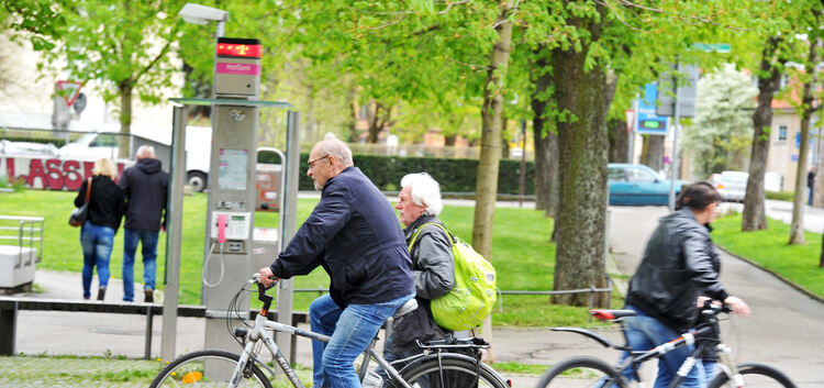 Viele erledigen ihre Einkäufe mit dem Rad.Foto: Markus Brändli