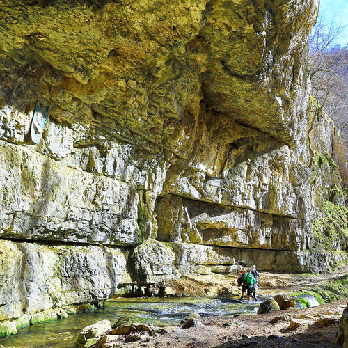 Falkensteiner Höhlenportal, mit viel Wasser im Frühjahr, 16.03.19, Dieter Ruoff