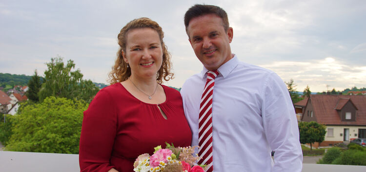 Sven Haumacher freut sich gemeinsam mit seiner Frau Katharina auf die zweite Amtszeit.Foto: Thomas Krytzner