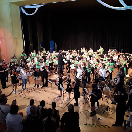 Gemeinsames Finale der Jungmusiker mit „Salute to Europe“Foto: Hans-Günther Driess