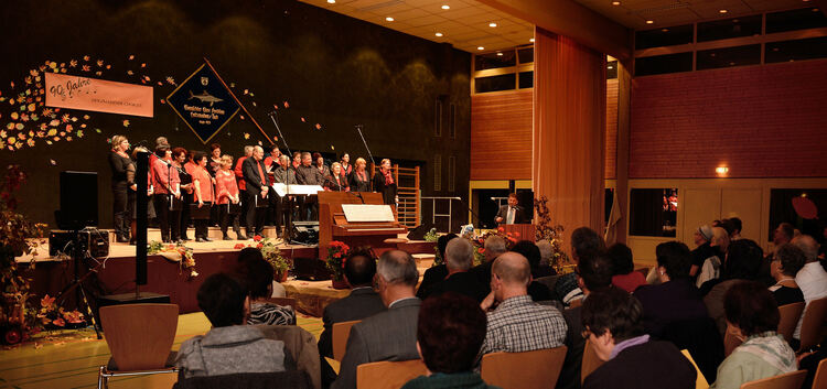 Der Holzmadener Chor stellte beim Jubiläumskonzert seine Gesangskraft unter Beweis.Foto: Daniel Kopatsch