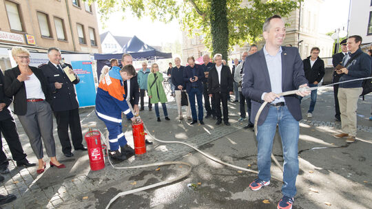 Nicolas Fink an der Spritze Nicolas Fink an der Spritze
