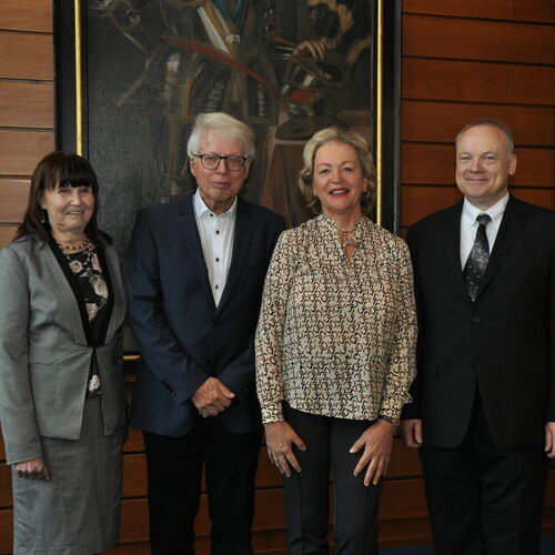 Jahrzehntelanges Engagement: Vorsitzender Karl-Heinz Rieforth (Zweiter von links) hat sich 51 Jahre, Schriftführerin Ursula Rave