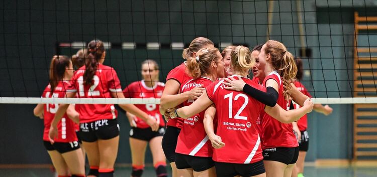 Gejubelt wird bei den Dettingern Volleyballerinnen erst wieder kommende Saison. Foto: Markus Brändli