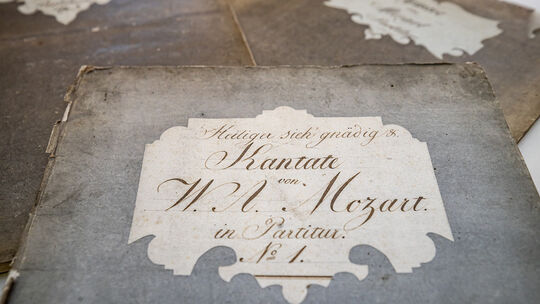 Die Originalnoten von Wolfgang Amadeus Mozart. Foto Carsten Riedl Die Originalnoten von Wolfgang Amadeus Mozart. Foto Carsten Riedl