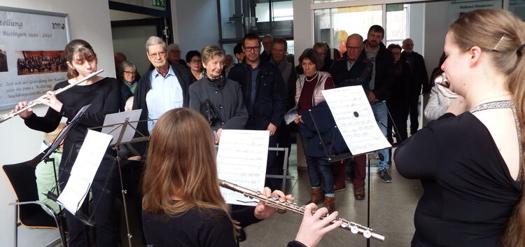 Das Flötenensemble erfreute die Gäste mit dem „Nocturno“ von Camillo Wanausek.