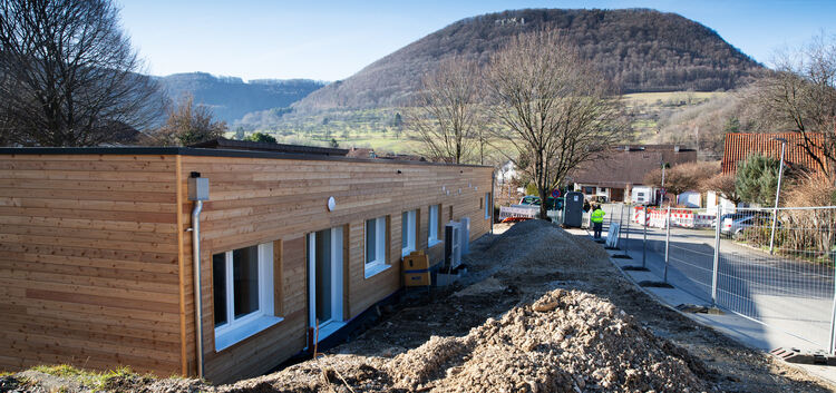 Ein Projekt, in das 2020 Geld fließt: Der Neubau am Kindergarten in Brucken. Dort ziehen zwei Kleinkindgruppen ein.Foto: Jean-Lu