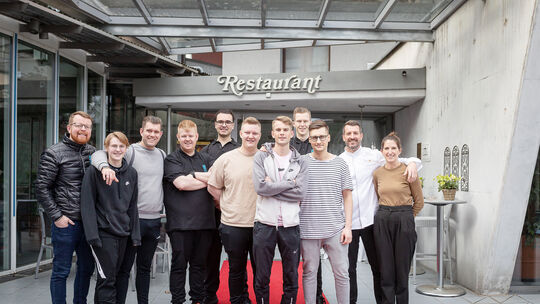 Die isländische Koch-Nationalmannschaft wohnt in Kirchheim im Hotel Fuchsen. Foto: Carsten Riedl