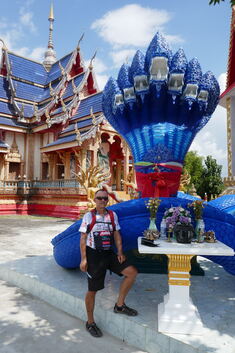 Klaus Reinsch in einem Tempel in der Nähe von Chiang Rai im Norden Thailands.