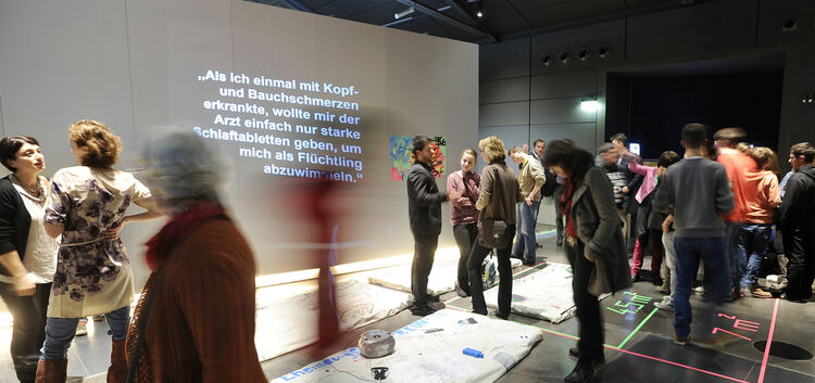 Im Haus der Geschichte in Stuttgart sind die Arbeiten von Schülern des Kirchheimer Schlossgymnasiums und jungen Asylbewerbern, d