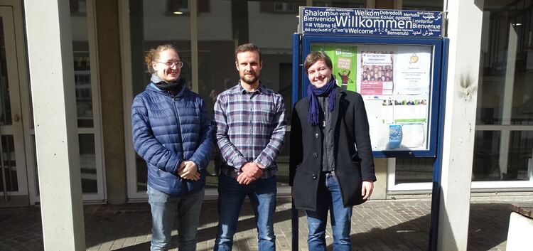 Laura Hummel, Marian Glaser und Fabian Müller vom Bundesamt für Familie trafen sich im März zur gemeinsamen Planung. Foto: pr