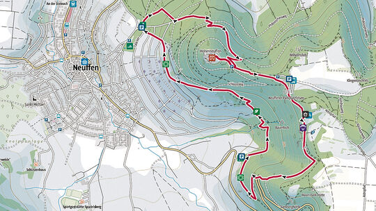 Die Route der "hochgehkeltert" im Überblick. Die Route der "hochgehkeltert" im Überblick.
