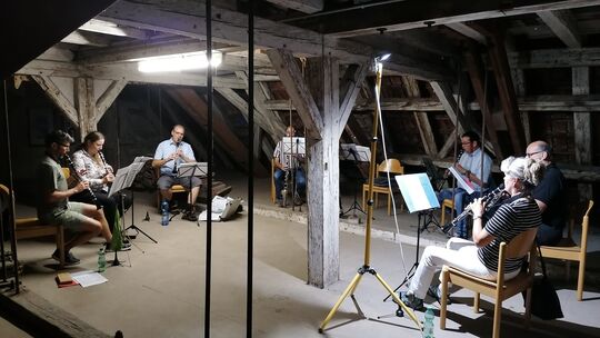 Not macht erfinderisch: Ensembleproben der Stadtkapelle Kirchheim finden wegen der derzeit geltenden Corona-Bestimmungen auch sc