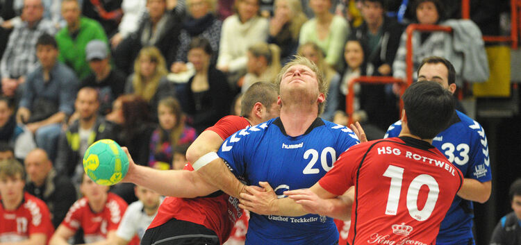 Handball-Landesliga, VfL blau(  - HSG Rottweil (rot)   Marco Costello